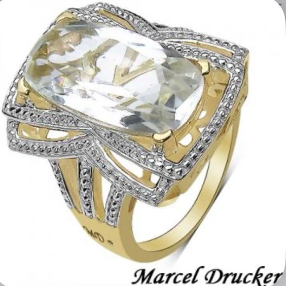 Marcel Drucker Womens
14K Yellow Gold Over 
Sterling Silver Diamonds
& Quartz - Picture 3 of 16